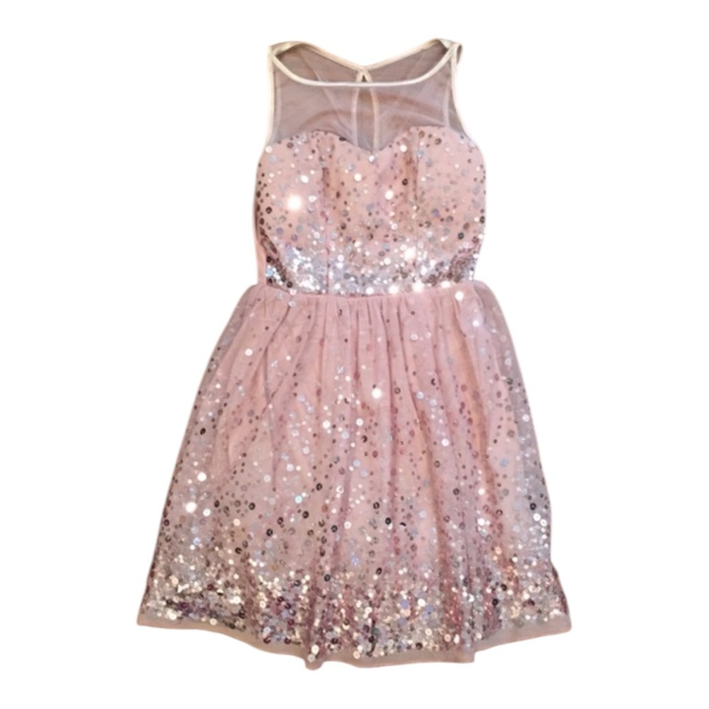 Sparkling Rose Sequin Dress